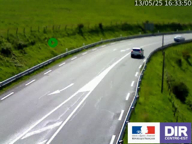 <h2>Webcam sur le col Pin Bouchain, vue orientée vers Roanne, en provenance de Lyon sur la nationale 7 (N7)</h2>