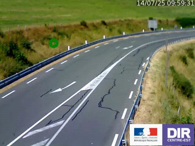 <h2>Webcam sur le col Pin Bouchain, vue orientée vers Roanne, en provenance de Lyon sur la nationale 7 (N7)</h2>