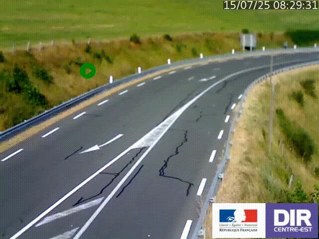 <h2>Webcam sur le col Pin Bouchain, vue orientée vers Roanne, en provenance de Lyon sur la nationale 7 (N7)</h2>