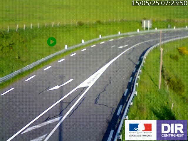 <h2>Webcam sur le col Pin Bouchain, vue orientée vers Roanne, en provenance de Lyon sur la nationale 7 (N7)</h2>