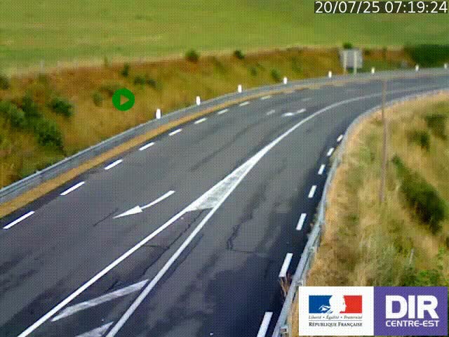 <h2>Webcam sur le col Pin Bouchain, vue orientée vers Roanne, en provenance de Lyon sur la nationale 7 (N7)</h2>