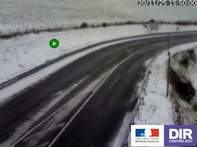 <h2>Webcam sur le col Pin Bouchain, vue orientée vers Roanne, en provenance de Lyon sur la nationale 7 (N7)</h2>