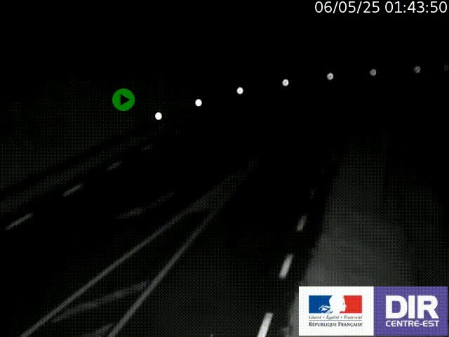 Webcam sur le col Pin Bouchain, vue orientée vers Roanne, en provenance de Lyon sur la nationale 7 (N7)