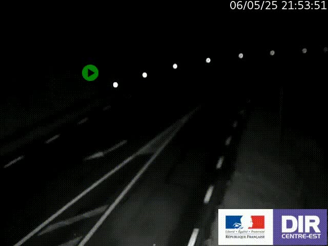 Webcam sur le col Pin Bouchain, vue orientée vers Roanne, en provenance de Lyon sur la nationale 7 (N7)