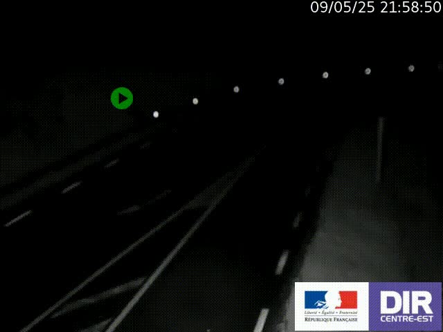 Webcam sur le col Pin Bouchain, vue orientée vers Roanne, en provenance de Lyon sur la nationale 7 (N7)