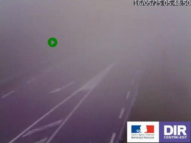 Webcam sur le col Pin Bouchain, vue orientée vers Roanne, en provenance de Lyon sur la nationale 7 (N7)