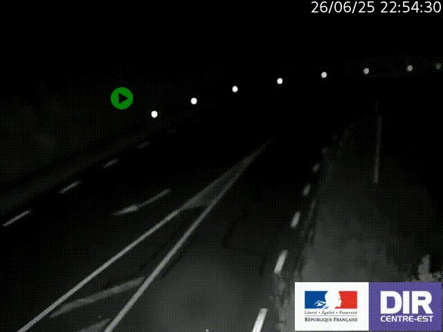 Webcam sur le col Pin Bouchain, vue orientée vers Roanne, en provenance de Lyon sur la nationale 7 (N7)