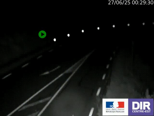 Webcam sur le col Pin Bouchain, vue orientée vers Roanne, en provenance de Lyon sur la nationale 7 (N7)