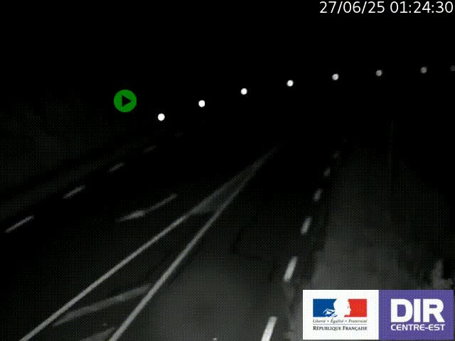 Webcam sur le col Pin Bouchain, vue orientée vers Roanne, en provenance de Lyon sur la nationale 7 (N7)