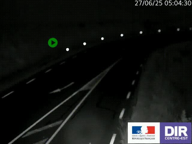 Webcam sur le col Pin Bouchain, vue orientée vers Roanne, en provenance de Lyon sur la nationale 7 (N7)