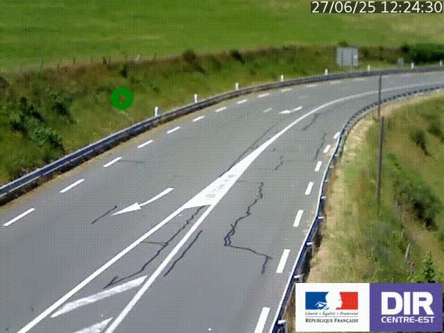 Webcam sur le col Pin Bouchain, vue orientée vers Roanne, en provenance de Lyon sur la nationale 7 (N7)