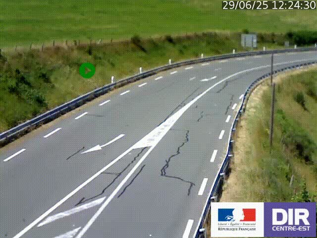 Webcam sur le col Pin Bouchain, vue orientée vers Roanne, en provenance de Lyon sur la nationale 7 (N7)