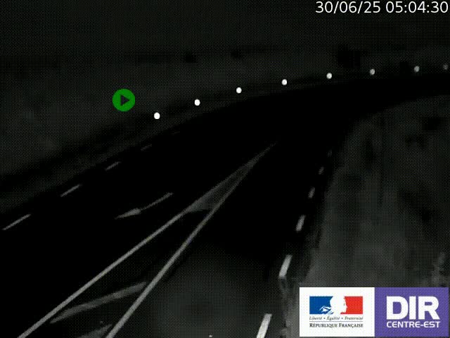 Webcam sur le col Pin Bouchain, vue orientée vers Roanne, en provenance de Lyon sur la nationale 7 (N7)