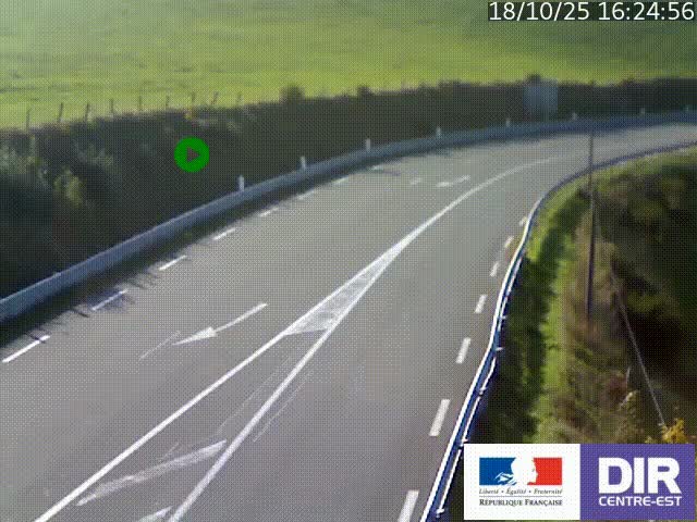 Webcam sur le col Pin Bouchain, vue orientée vers Roanne, en provenance de Lyon sur la nationale 7 (N7)
