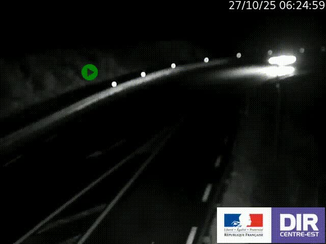 Webcam sur le col Pin Bouchain, vue orientée vers Roanne, en provenance de Lyon sur la nationale 7 (N7)