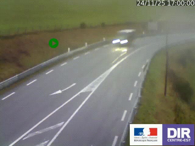 <h2>Webcam sur le col Pin Bouchain, vue orientée vers Roanne, en provenance de Lyon sur la nationale 7 (N7)</h2>