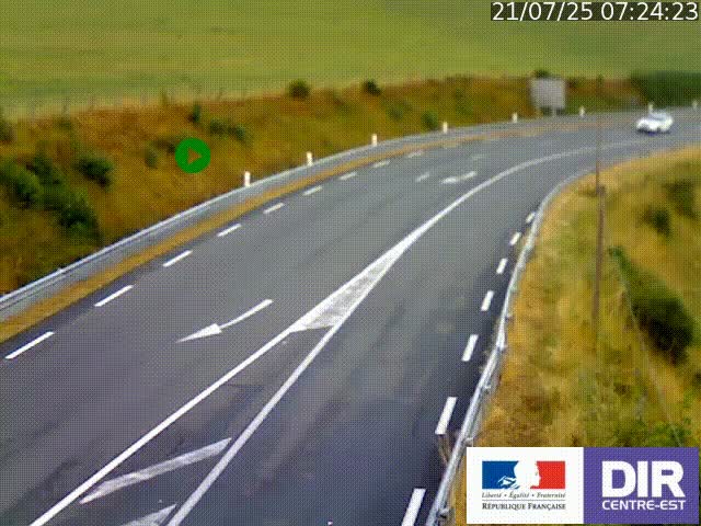 <h2>Webcam sur le col Pin Bouchain, vue orientée vers Roanne, en provenance de Lyon sur la nationale 7 (N7)</h2>
