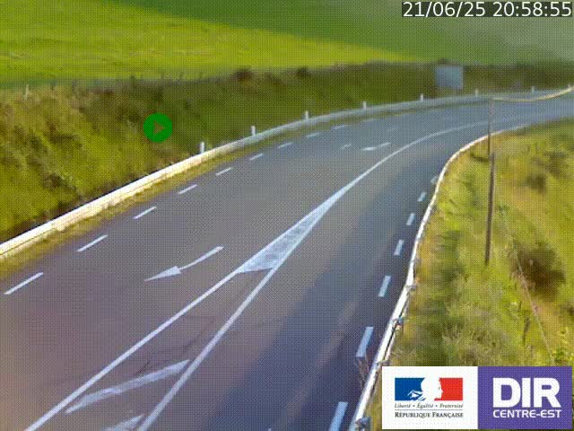 <h2>Webcam sur le col Pin Bouchain, vue orientée vers Roanne, en provenance de Lyon sur la nationale 7 (N7)</h2>
