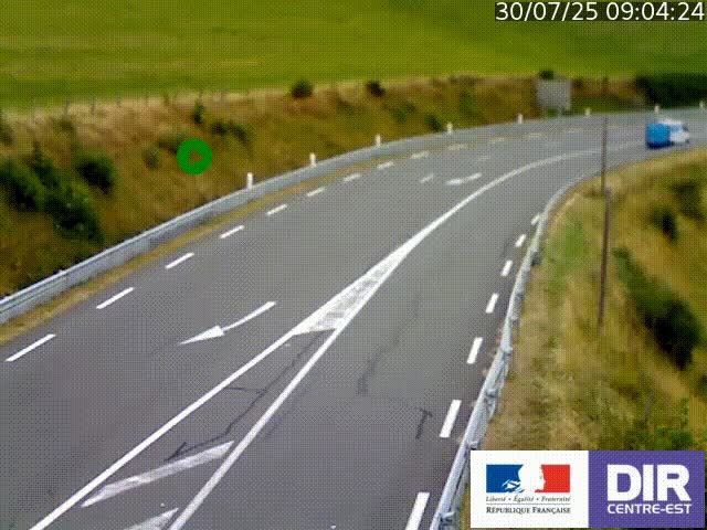 <h2>Webcam sur le col Pin Bouchain, vue orientée vers Roanne, en provenance de Lyon sur la nationale 7 (N7)</h2>