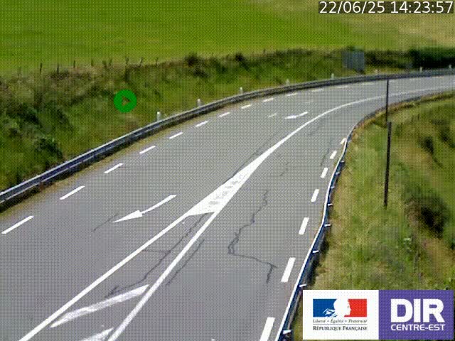 <h2>Webcam sur le col Pin Bouchain, vue orientée vers Roanne, en provenance de Lyon sur la nationale 7 (N7)</h2>