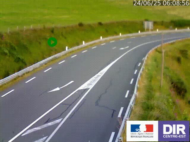 <h2>Webcam sur le col Pin Bouchain, vue orientée vers Roanne, en provenance de Lyon sur la nationale 7 (N7)</h2>
