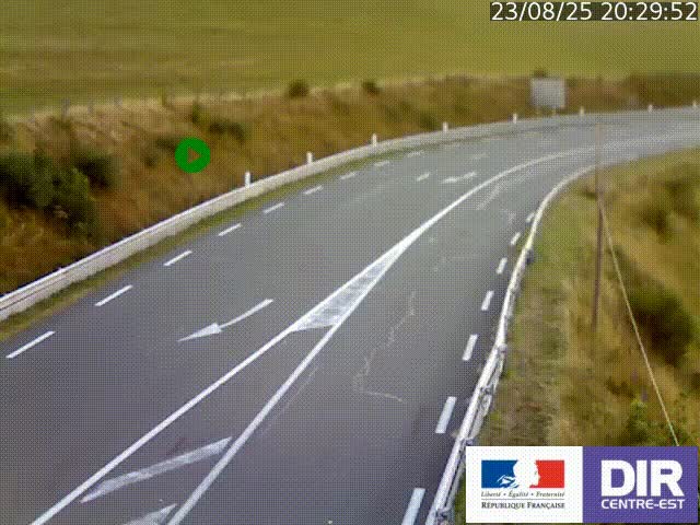 <h2>Webcam sur le col Pin Bouchain, vue orientée vers Roanne, en provenance de Lyon sur la nationale 7 (N7)</h2>
