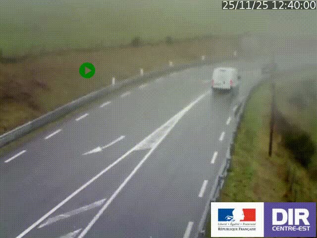 <h2>Webcam sur le col Pin Bouchain, vue orientée vers Roanne, en provenance de Lyon sur la nationale 7 (N7)</h2>