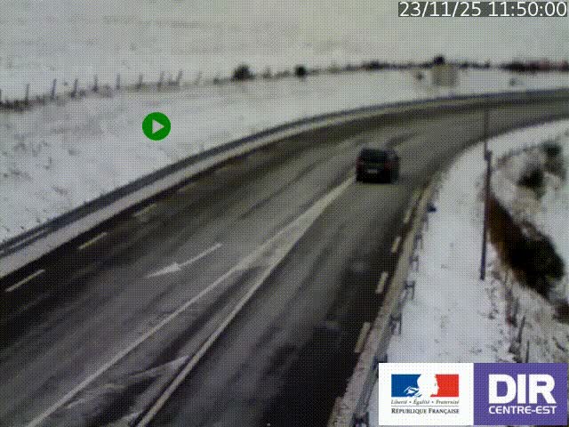 <h2>Webcam sur le col Pin Bouchain, vue orientée vers Roanne, en provenance de Lyon sur la nationale 7 (N7)</h2>