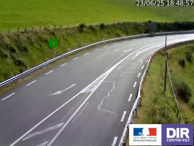 <h2>Webcam sur le col Pin Bouchain, vue orientée vers Roanne, en provenance de Lyon sur la nationale 7 (N7)</h2>