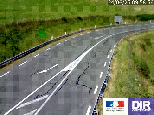 <h2>Webcam sur le col Pin Bouchain, vue orientée vers Roanne, en provenance de Lyon sur la nationale 7 (N7)</h2>