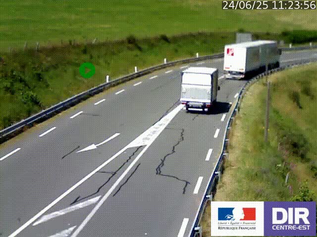 <h2>Webcam sur le col Pin Bouchain, vue orientée vers Roanne, en provenance de Lyon sur la nationale 7 (N7)</h2>