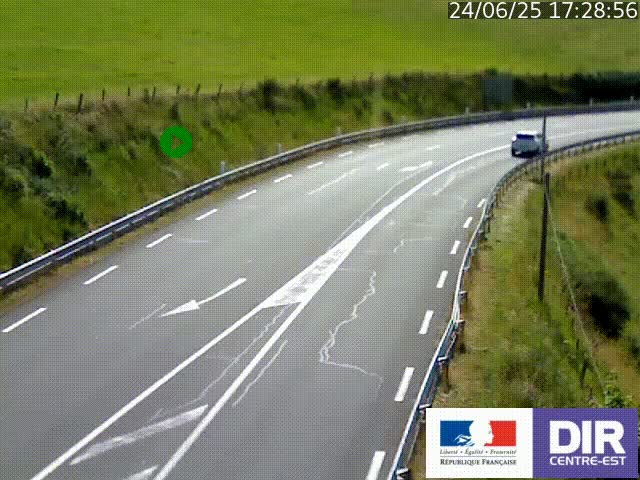 <h2>Webcam sur le col Pin Bouchain, vue orientée vers Roanne, en provenance de Lyon sur la nationale 7 (N7)</h2>