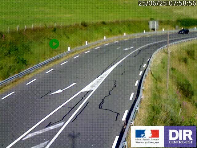<h2>Webcam sur le col Pin Bouchain, vue orientée vers Roanne, en provenance de Lyon sur la nationale 7 (N7)</h2>