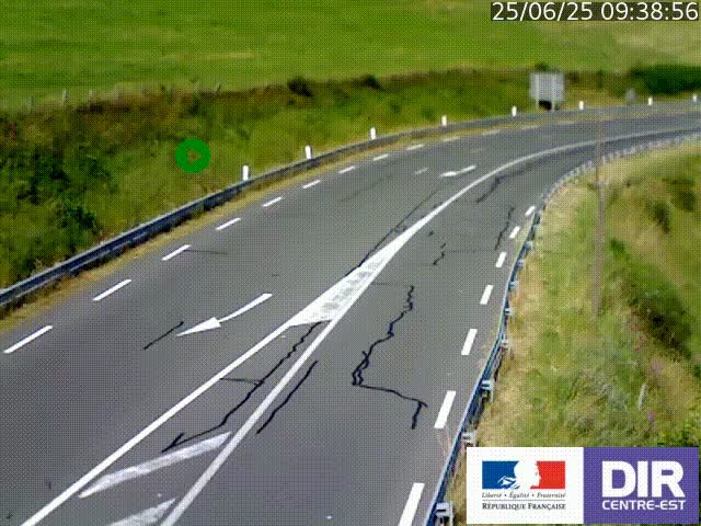 <h2>Webcam sur le col Pin Bouchain, vue orientée vers Roanne, en provenance de Lyon sur la nationale 7 (N7)</h2>