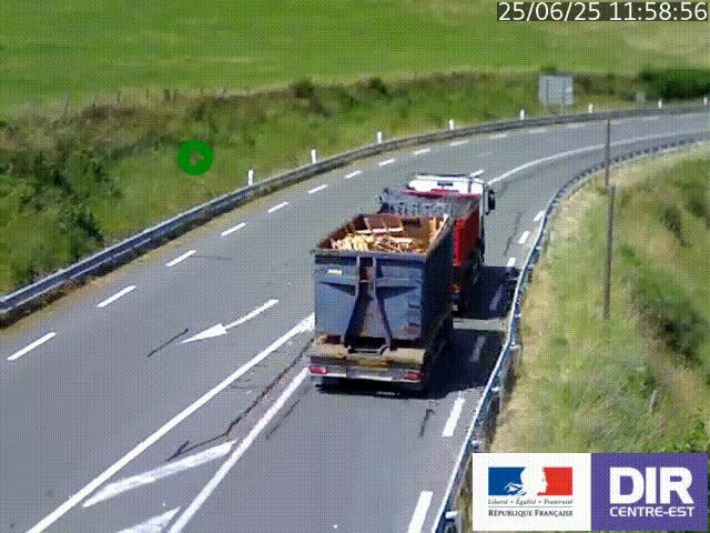 <h2>Webcam sur le col Pin Bouchain, vue orientée vers Roanne, en provenance de Lyon sur la nationale 7 (N7)</h2>