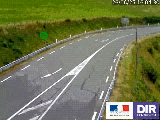 <h2>Webcam sur le col Pin Bouchain, vue orientée vers Roanne, en provenance de Lyon sur la nationale 7 (N7)</h2>