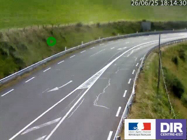 <h2>Webcam sur le col Pin Bouchain, vue orientée vers Roanne, en provenance de Lyon sur la nationale 7 (N7)</h2>