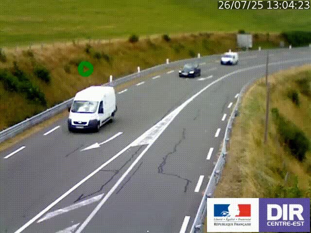 <h2>Webcam sur le col Pin Bouchain, vue orientée vers Roanne, en provenance de Lyon sur la nationale 7 (N7)</h2>