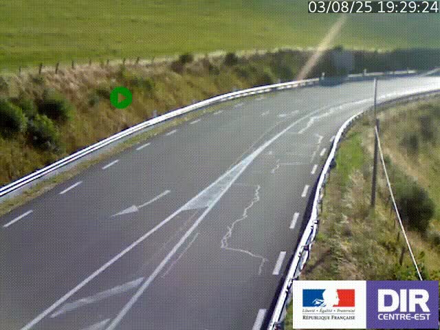 <h2>Webcam sur le col Pin Bouchain, vue orientée vers Roanne, en provenance de Lyon sur la nationale 7 (N7)</h2>