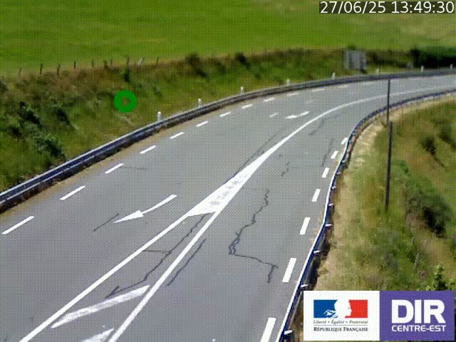 <h2>Webcam sur le col Pin Bouchain, vue orientée vers Roanne, en provenance de Lyon sur la nationale 7 (N7)</h2>