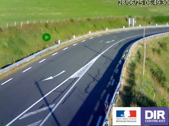 <h2>Webcam sur le col Pin Bouchain, vue orientée vers Roanne, en provenance de Lyon sur la nationale 7 (N7)</h2>