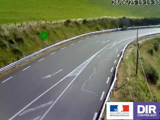 <h2>Webcam sur le col Pin Bouchain, vue orientée vers Roanne, en provenance de Lyon sur la nationale 7 (N7)</h2>