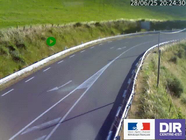 <h2>Webcam sur le col Pin Bouchain, vue orientée vers Roanne, en provenance de Lyon sur la nationale 7 (N7)</h2>