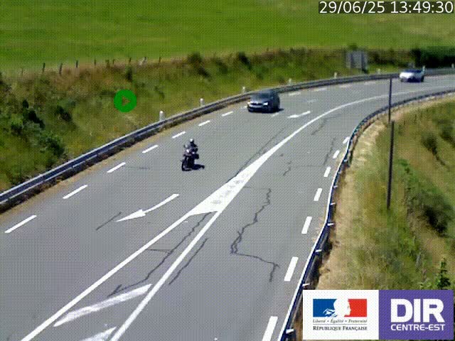 <h2>Webcam sur le col Pin Bouchain, vue orientée vers Roanne, en provenance de Lyon sur la nationale 7 (N7)</h2>