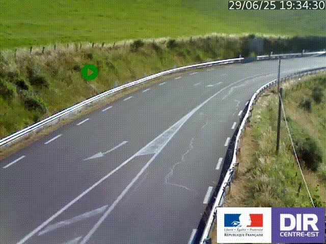 <h2>Webcam sur le col Pin Bouchain, vue orientée vers Roanne, en provenance de Lyon sur la nationale 7 (N7)</h2>