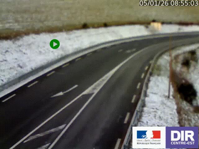 <h2>Webcam sur le col Pin Bouchain, vue orientée vers Roanne, en provenance de Lyon sur la nationale 7 (N7)</h2>