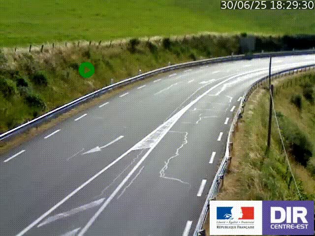 <h2>Webcam sur le col Pin Bouchain, vue orientée vers Roanne, en provenance de Lyon sur la nationale 7 (N7)</h2>