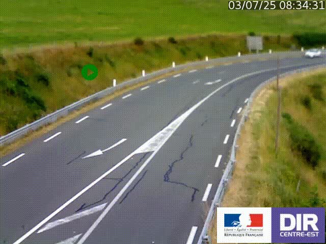 <h2>Webcam sur le col Pin Bouchain, vue orientée vers Roanne, en provenance de Lyon sur la nationale 7 (N7)</h2>