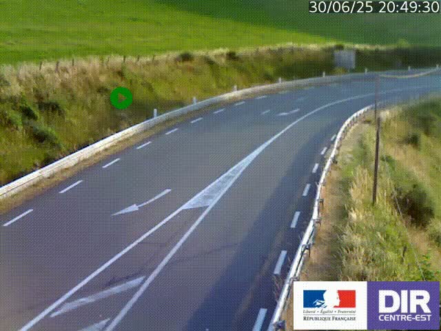 <h2>Webcam sur le col Pin Bouchain, vue orientée vers Roanne, en provenance de Lyon sur la nationale 7 (N7)</h2>