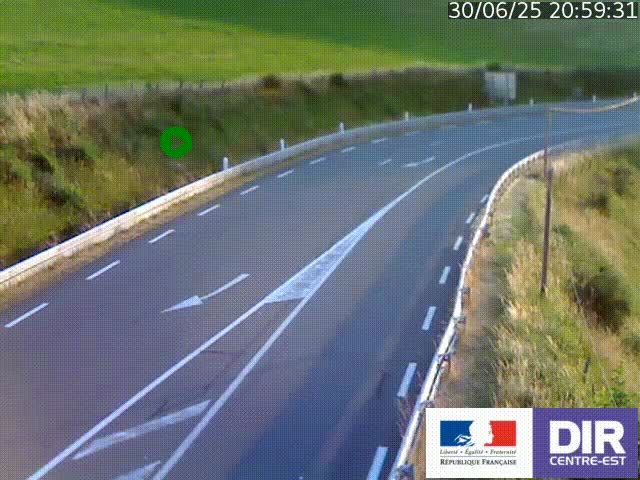 <h2>Webcam sur le col Pin Bouchain, vue orientée vers Roanne, en provenance de Lyon sur la nationale 7 (N7)</h2>